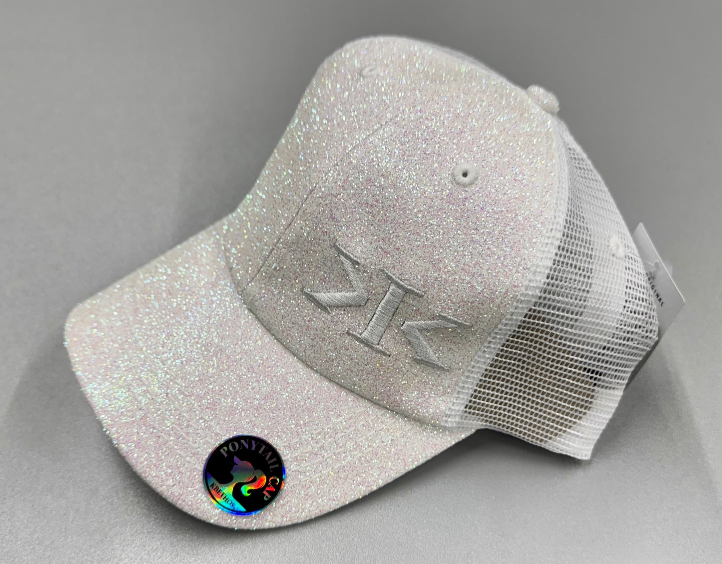 WOMENS PONYTAIL GLITTER K.I.K. HATS