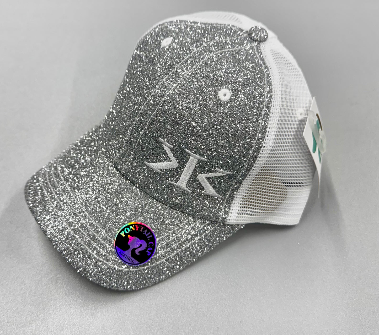 WOMENS PONYTAIL GLITTER K.I.K. HATS