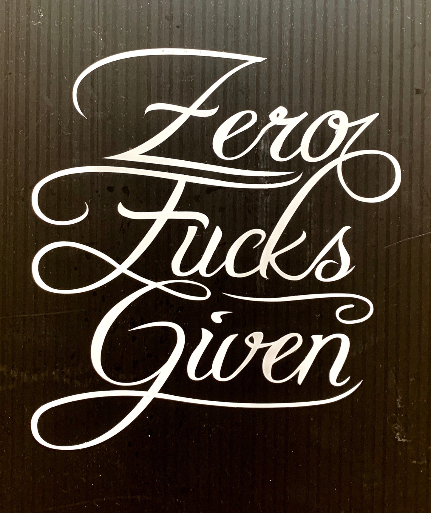 ZERO FUCKS GIVEN STICKER