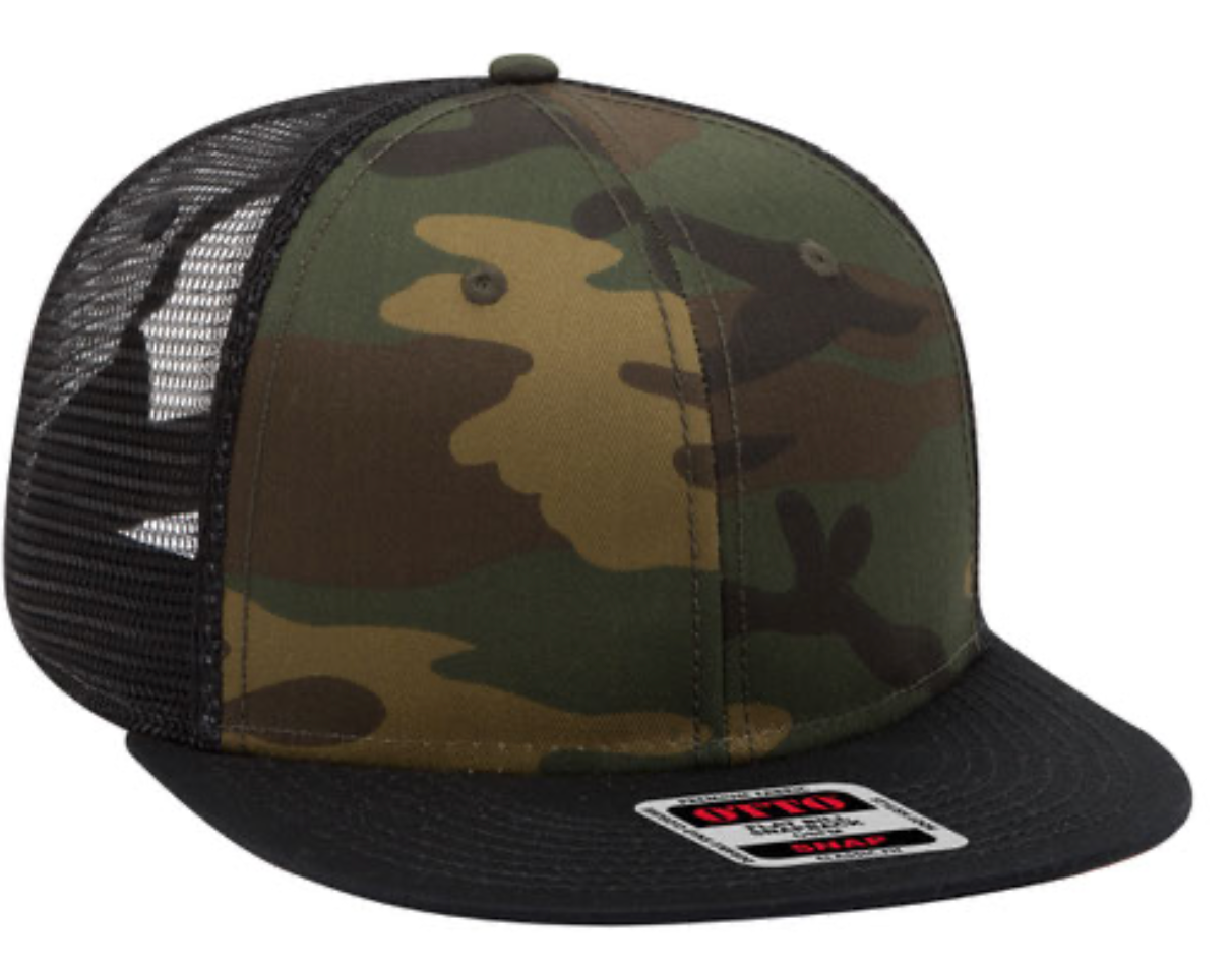 K.I.K. OUTLINE LOGO OTTO FLAT BILL MESH SNAPBACK